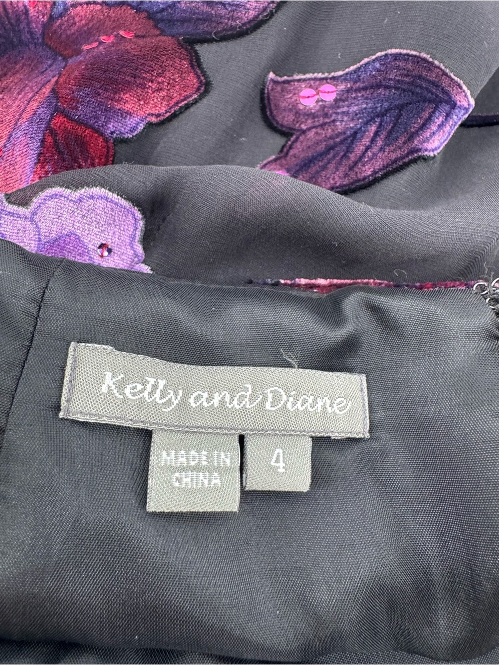 St. John Kelly and Diane Vintage 90s Whimsigoth Fairy Burnout Velvet Silk Skirt - Picture 10 of 16